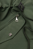 Lekka dwustronna parka przejściowa khaki/czarna