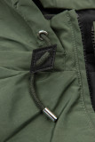 Lekka dwustronna parka przejściowa khaki/czarna