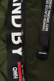 Khaki długi płaszcz/parka