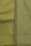 Khaki bluza z dwustronnym zamkiem