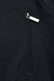 Granatowa parka w kropki