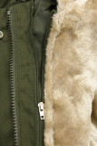 Khaki parka z odpinaną podszewką i futerkiem