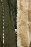 Khaki parka z odpinaną pluszową podszewką