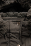 Khaki parka dziecięca z futerkiem