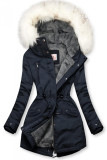 Ocieplana parka granatowa/szara