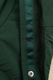 Ocieplana parka zielona/ecru