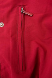 Ocieplana parka czerwona/ecru