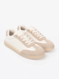 Biało-beżowe sneakersy damskie