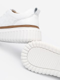 Białe sneakersy skórzane na platformie Sergio Leone