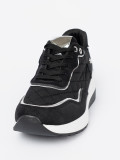 Czarne sneakersy damskie na platformie