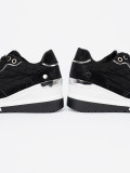 Czarne sneakersy damskie na platformie