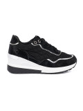 Czarne sneakersy damskie na platformie