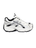 Biało-czarne wygodne sneakersy z siatką