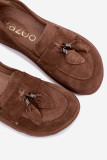 Mokasyny barefoot z naturalnego zamszu, brązowe