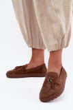 Mokasyny barefoot z naturalnego zamszu, brązowe
