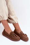 Mokasyny barefoot z naturalnego zamszu, brązowe