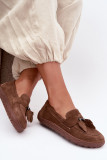 Mokasyny barefoot z naturalnego zamszu, brązowe