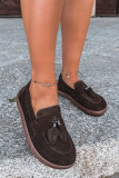 Mokasyny barefoot z naturalnego zamszu, brązowe