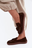 Mokasyny barefoot z naturalnego zamszu, brązowe