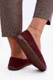 Baleriny barefoot z naturalnego zamszu bordowe