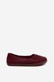 Baleriny barefoot z naturalnego zamszu bordowe