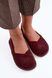 Baleriny barefoot z naturalnego zamszu bordowe