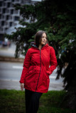 Granatowa parka FASHION