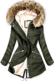 Khaki ocieplana parka