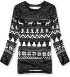 Czarna bluza z zimowym motywem
