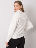 Ecru rozpinana bluza z kapturem