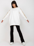 Biało-beżowa oversize bluza RUE PARIS