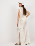 Oversize maxi sukienka w ecru