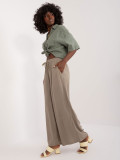 Stylowe palazzo spodnie w khaki