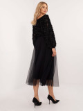 Elegancka czarna midi spódnica