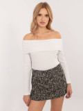 Elegancki ecru sweter z długim rękawem