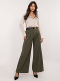 Eleganckie spodnie palazzo w kolorze khaki