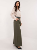 Eleganckie spodnie palazzo w kolorze khaki