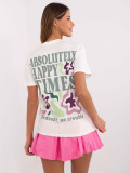 Biały t-shirt z napisem