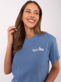 Wygodne niebieskie t-shirt z krótkim rękawem