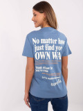 Wygodne niebieskie t-shirt z krótkim rękawem