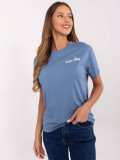 Wygodne niebieskie t-shirt z krótkim rękawem