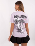 Stylowe fioletowe t-shirt z nadrukiem