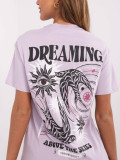 Stylowe fioletowe t-shirt z nadrukiem