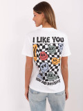 Biały t-shirt z nadrukiem