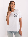 Biały t-shirt z nadrukiem