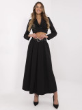 Elegancka maxi spódnica z paskiem i kieszeniami