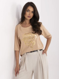 Stylowa bluzka w kolorze camel
