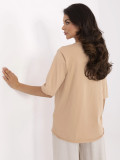 Stylowa bluzka w kolorze camel
