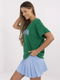 Stylowe zielone t-shirt z krótkim rękawem