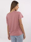 Stylowe t-shirt z aplikacją w ciemnoróżowym